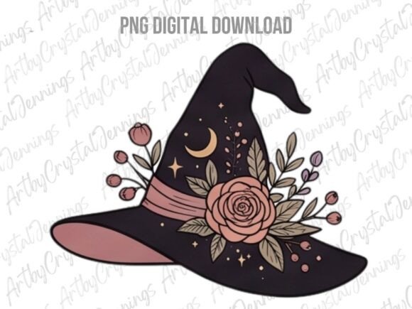 Download Boho Cottagecore Witch Hat PNG - Witch hat Collection