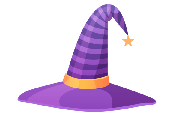 Download Purple Witch Hat Cartoon Icon. Fantasy C - Witch hat Collection