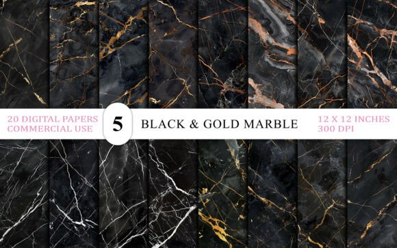 Download Black &amp; Gold Marble Texture Bundle - Premium Resources