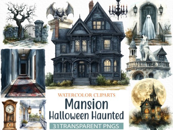 Download Mansion Halloween Haunted Clipart - Premium Resources