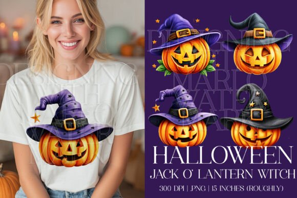 Download Jack O'Lanterns with Witch Hat PNG - Witch hat Collection