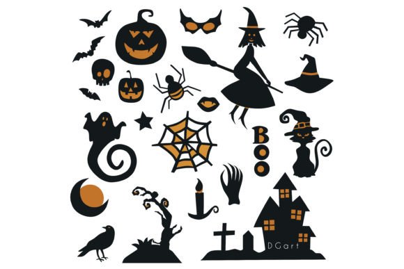 Download Set of Halloween Elements Vector Art - Vector art Collection